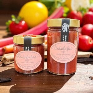 Confiture de Rhubarbes - Fraises
